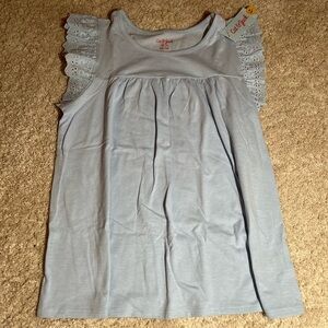 Cat & Jack Light Blue Ruffle Top